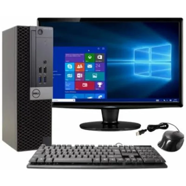 DELL Desktop Computer, Dual Core, 500GB HDD, 4GB RAM, 19-Inch Monitor – Black